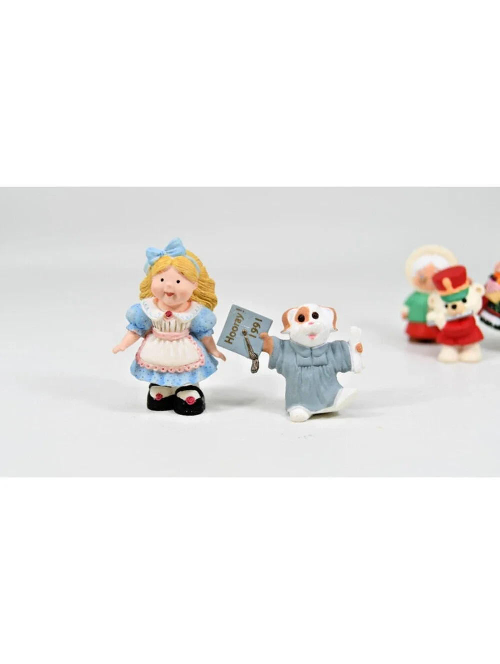 Hallmark Merry Miniatures Holiday 12 Figures Animals Children Costumes VTG 1990s